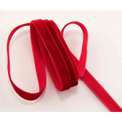 Sametová stuha - červená - šířka 1 cm – Zboží Dáma
