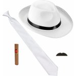 Bílá sada doplňků pro mafiána – Zboží Dáma