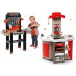 Smoby Set kuchyňka skládací elektronická Tefal Opencook Bubble červená se zvukem a magickým bubláním a pracovní dílna Black&Decker – Hledejceny.cz