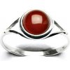 Prsteny Čištín Stříbrný přírodní červený achát karneol T 1503