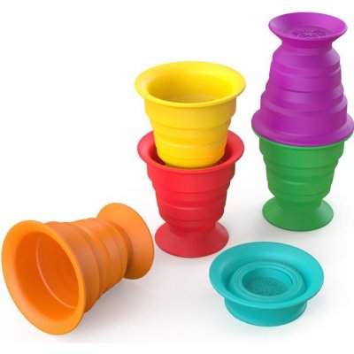 BABY EINSTEIN maxi přísavky pohárky 6ks Stack & Squish Cups – Zbozi.Blesk.cz