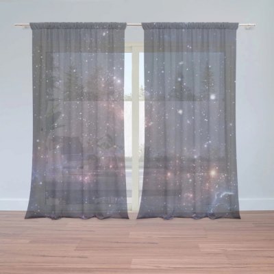 Záclony Noční obloha: 2 ks - 150x250 cm - Sablio – Hledejceny.cz