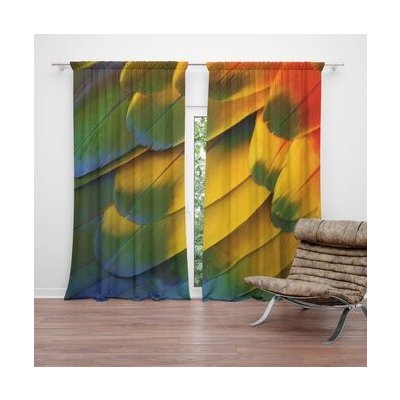 Sablio Závěs Barevné peří: 2ks 140x250cm – Hledejceny.cz