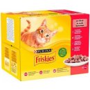 Friskies cat hovězí kuře.kachna jehně kachna ve šťávě 24 x 85 g