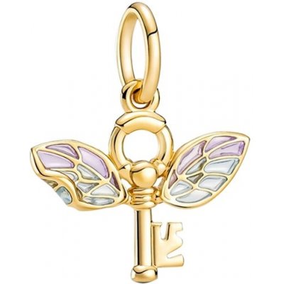 P&J Jewellery Zlatý visací přívěsek Létající klíč HP20