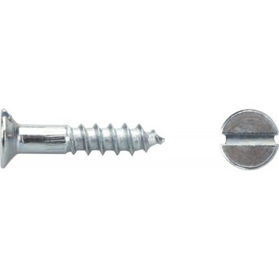 Vrut do dřeva se zápustnou hlavou a rovnou drážkou DIN 97 2x16 mm galvanicky pozinkovaný, 1 ks – Hledejceny.cz