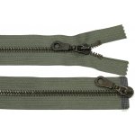 WICO Kovový zip no.5 rozepínací dvoucestný 70cm (staromosazné zoubky) - více barev Barva: khaki – Hledejceny.cz