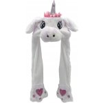 peckahracky Jednorožec svítící plyšová čepice s pohyblivýma ušima : modrá – Zboží Mobilmania