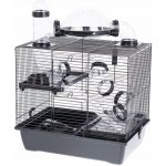 INTER-ZOO Klec pro hlodavce Rocky černá s terasou 42 x 29 x 55 cm – Zboží Mobilmania