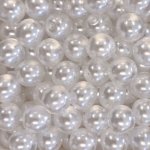 Skleněné voskované perle, bílá transparentní – Sleviste.cz