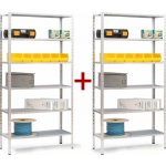 Kovona Regály 2000 x 1000 x 400 mm 6 polic bílý 1+1 – Sleviste.cz