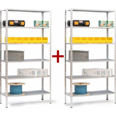 Kovona Regály 2000 x 1000 x 400 mm 6 polic bílý 1+1 – Sleviste.cz