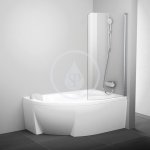 Ravak CVSK1 Rosa 140/150 L white+Transparent, levá 7QLM0100Y1 – Zboží Dáma