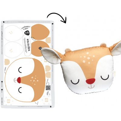 Panel na šití / Polštářek / Koloušek meruňkový – Sleviste.cz