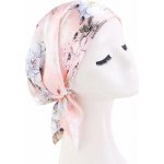 šátek na hlavu ružový se vzorem – Zboží Dáma