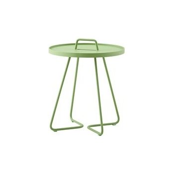 Cane-line Hliníkový odkládací boční stolek S On-the-move, Cane-line, kulatý 44x54 cm, hliník olive green