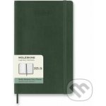 Moleskine A5 týdenní 2026-27 tmavě zelený – Zboží Dáma