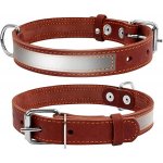 Petproducts Reflexní kožený obojek – Zboží Dáma