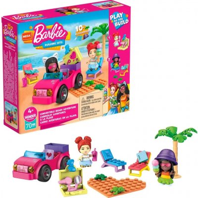 MEGA BLOKS Mega Construx Barbie Dobrodružství s plážovým kabrioletem – Zboží Dáma