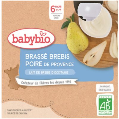 Babybio Svačinka z ovčího mléka hruška 4 x 85 g – Zboží Mobilmania