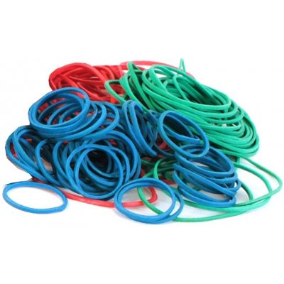 Gumičky 50 g - průměr 2 - 6 cm, 1 mm, mix barev – Zboží Dáma