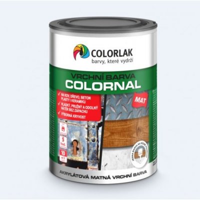 Colorlak vodouředitelná matná rychleschnoucí vrchní barva Colornal mat 0,6L 1999 černá – HobbyKompas.cz