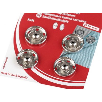 Kovové patentky / stiskací knoflíky, malé, 10/19 mm 7 barva nikl – Hledejceny.cz