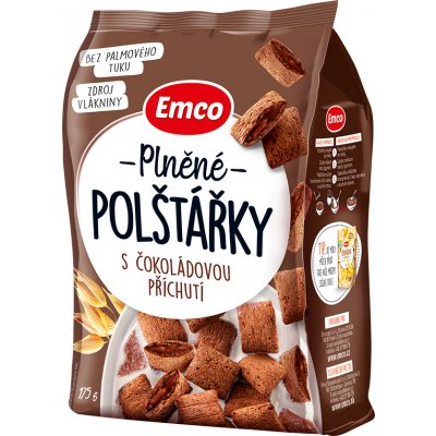 Emco Plněné polštářky s čokoládovou příchutí 175 g – Zbozi.Blesk.cz