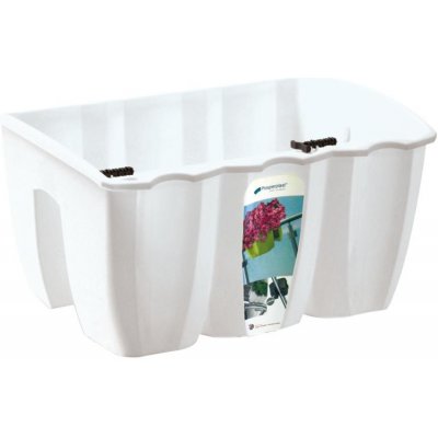 Nohel Garden Truhlík CROWN na zábradlí plastový bílý 39x28 cm – Zboží Mobilmania