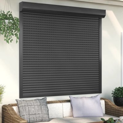 vidaXL Předokenní roleta hliníková 160 x 150 cm antracitová – HobbyKompas.cz