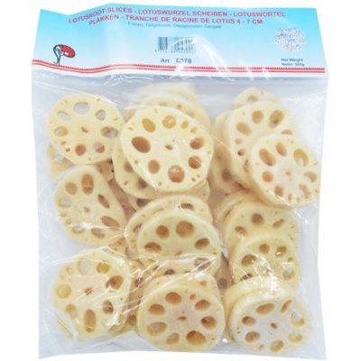 Asian Choice Mraženy lotosový kořen plátky 4-7cm 500 g – Zboží Dáma