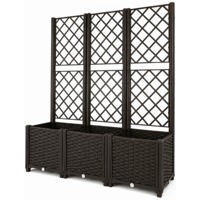 Aga truhlík s treláží 120x40x135 cm Hnědý – Sleviste.cz
