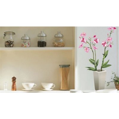 IMPOL TRADE VCS103 Samolepky na zeď orchidej rozměr 50 x 70 cm