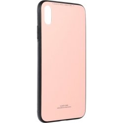 Pouzdro Forcell skleněné Apple iPhone XS Max růžové