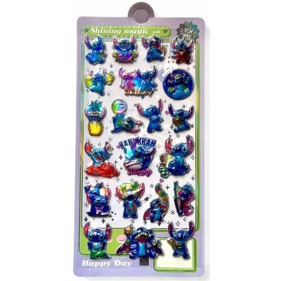 Senzanakupy 3D samolepky Stitch 21 ks – Zboží Dáma