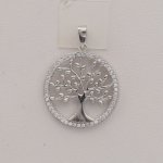 KA 2696ZEMW Zlatý přívěsek se zirkony strom života z bílého zlata – Zboží Dáma