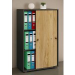 VCM Kancelářská skříň Lona XL s posuvnými dveřmi, antracitová – Hledejceny.cz