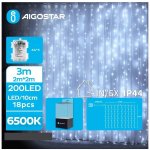 Aigostar B.V. -LED Venkovní řetěz 200xLED/8 funkcí 3xAA 5x2m IP44 studená bílá B10303K3I – Hledejceny.cz