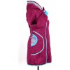 Dětský kabát BajaDesign fialový svetrový kabát pro dívky pestré pruhy