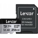 Lexar microSDXC Professional Silver Plus 256GB LMSSIPL256G-BNANG – Sleviste.cz