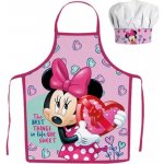 Max-fashion KFT Dětská zástěra MINNIE SRDCE set s čepicí růžový – Zboží Dáma