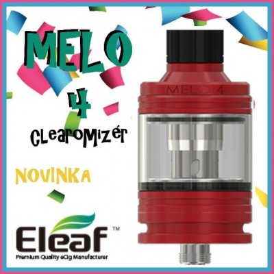 Eleaf MELO 4 clearomizér Červená 2ml – Hledejceny.cz