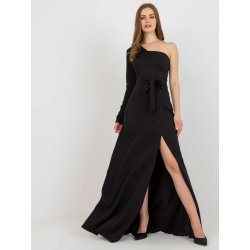 Černé rozevláté společenské šaty - LAKERTA Barva: černá, Velikost: 36