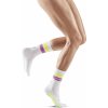 CEP Vysoké ponožky MIAMI VIBES dámské white/purple&neon yellow