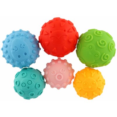 Sada míčků s texturou gumové 6 8cm – Zboží Mobilmania
