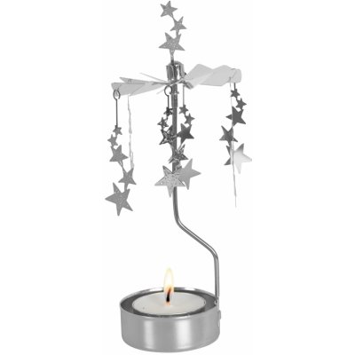Pluto Design Rotující svícen Night Sky Silver stříbrná barva kov – Hledejceny.cz