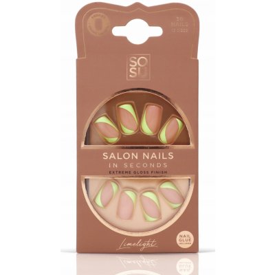 SOSU Cosmetics Umělé nehty Limelight Salon Nails 30 ks – Zboží Dáma