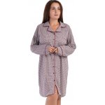 Strakatá elegantní košilka celopropínací pro plnoštíhlé kojící ženy 1C3461 vínová – Sleviste.cz