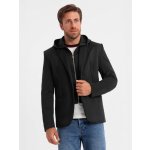 Ombre Men's blazer with detachable underlining and hood black černá – Zboží Dáma