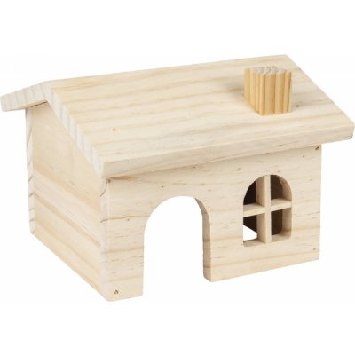 Flamingo Domeček pro hlodavce dřevěný GITTY 15 x 15 x 11 cm – Hledejceny.cz